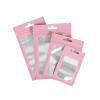 HongJP 150-250Pcs Smell Proof Bag Matte Zip Lock Plastic Bag Aluminum Foil Hologram Food Pouch Small Water Proof Zipper Reclosable Pouches Gift Packaging(Pink,15.5x8.8cm 150pcs) view 1