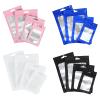 HongJP 150-250Pcs Smell Proof Bag Matte Zip Lock Plastic Bag Aluminum Foil Hologram Food Pouch Small Water Proof Zipper Reclosable Pouches Gift Packaging(Pink,15.5x8.8cm 150pcs) view 2