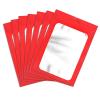 HongJP 100pcs Holographic Bags Thicken Ziplock Bags Holographic Laser Color Plastic Pouch for DIY Jewelry Retail Storage Pouch Zip Lock Bag NO Hole(Clear red,10.5x15cm) view 1