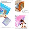 HongJP 100pcs Holographic Bags Thicken Ziplock Bags Holographic Laser Color Plastic Pouch for DIY Jewelry Retail Storage Pouch Zip Lock Bag NO Hole(Clear red,10.5x15cm) view 4