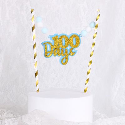 100 Days Cake Topper,One Hundred Days Party Decorations for Baby Shower Cake Decorations,Baby Birthday Cake Decorations
