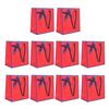 AKOOSY 10pcs Red Bowknot Paper Bags High-end Packaging with Comfortable Handles for Cosmetics Jewelry Snacks Festive Presents view 1