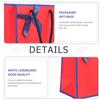 AKOOSY 10pcs Red Bowknot Paper Bags High-end Packaging with Comfortable Handles for Cosmetics Jewelry Snacks Festive Presents view 3