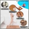 MZGTYW29in33in,Waterproof & Anti-Slip Teak Wood Floor Mat, Easy to Clean, for Bathroom, Bathtub, Spa, Sauna, Pool, Indoor and Outdoor Use(Oiled Finish) view 3