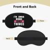 I'm Emma Doing Emma Things Polyester Satin 3PCS Blackout Sleep Mask Adjustable Strap Men Women Comfortable Eyeshade Night Travel7 view 2