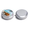 Tropical Pineapple Hawaiian Metal Pill Box - 3 Compartment Mini Portable Pill Organizer for Purse & Pocket, BPA-Free Travel Pill Case for Vitamins, Medication, Supplements view 3