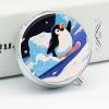 Penguins Skating Metal Pill Box - 3 Compartment Mini Portable Pill Organizer for Purse & Pocket, BPA-Free Travel Pill Case for Vitamins, Medication, Supplements view 4