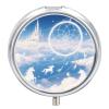 Fantasy Dream Catcher Metal Pill Box - 3 Compartment Mini Portable Pill Organizer for Purse & Pocket, BPA-Free Travel Pill Case for Vitamins, Medication, Supplements view 1