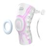 Kuangmi Knob Knee Brace for Pain Relief, Knee Support with Patella Gel Pad & Side Stabilizers, Compression Knee Sleeve for Workout, Arthritis, Joint Pain, Meniscus Tear (Pink White,Left,Large,Single) view 1