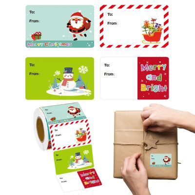 200 Count Self-Adhesive Christmas Gift Name Tags Stickers,Christmas Gift Stickers Labels for Presents Holiday Decoration (32H)