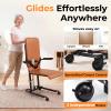 MediHoist Steel Electric Floor Lift Chair with Wheels and PU Cushion, Floor Lift for Elderly, 440 LBS Capacity, Seat Belts and Handrails, Suitable for Home Use view 4