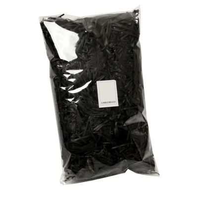Dnyucen Gift Bag Filler 300g Colorful Shredded Crinkle Lafite Paper Raffia Filler DIY Wedding Party Gift Box Candy Material Packaging Filler(Black-100g)