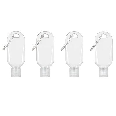 4 Pcs Portable Hot Sauce Keychain Bottles - Mini Ketchup Containers for On-The-Go - Mini Hot Sauce Bottles, Refillable Travel Size, 2oz/50ml,Sauces, Gravies and Marinades,Keychain Container