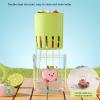WEISUYUUS Portable Leak Proof Fruit Cup with Built in Fork Double Drainage Holes for Outdoor Travel Camping Picnics view 2
