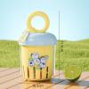 WEISUYUUS Portable Leak Proof Fruit Cup with Built in Fork Double Drainage Holes for Outdoor Travel Camping Picnics view 3