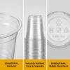 100 sets clear disposable Plastic Cups with Lids straws,Sturdy Food Safe Plastic Iced Coffee cups for cold water,iced coffee,smoothies,milkshakes,icecream cold drinks to go (10, Fluid Ounces) view 3