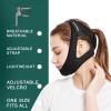 Adjustable Chin Strap for CPAP Users - Chin Strap for Snoring Face Mask Bandage Keeping Mouth Closed - No Dry Mouth Nasal Breathing Anti Snoring for Women and Men (Black) view 4