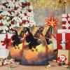 Qewfoju Golden Sky Bald Eagle Pattern Holiday Gift Bags Christmas Burlap Gift Bags Drawstring for Wedding Party Favors Xmas Gifts Couple Shower Medium view 4