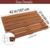 Waterproof and Durable Teak Bathroom mat, Holds up to 500 pounds. Suitable for bathrooms, bathtubs, spas, Pools, and Outdoors.(41" x 36" (Rectangular)) view 2