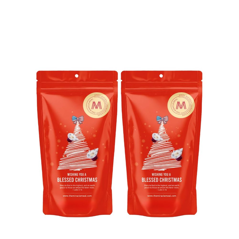 Christmas Edition Communion Cups | The Miracle Meal 50 Pre-Filled Cups with Juice & Wafer | Celebrate Faith & Joy