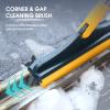ZJchao 2 in 1 Floor Scrub Brush with Window Squeegee Rotatable Long Handle Corner Brush for Kitchen Bathroom Tile Glass (White) view 2