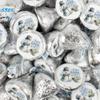 255ct Happy Holidays Snowman Silver Stickered Milk Chocolate Candy Kisses For Holiday Party Favors, Stocking Stuffers, Goodie Bags, Christmas Gifting & More view 1