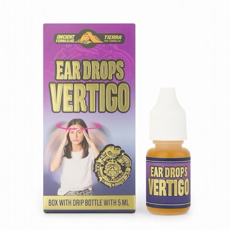Vertigo Ear Drops/Gotas para Odos Vrtigo Natural Ear Relief for Dizziness & Balance Support | Alivio Natural para el Vrtigo y Apoyo al Equilibrio | 5 mL Dropper Bottle