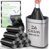 100 Count Small Drawstring Trash Bags for 2.6-Gallon (10 L) Trash Cans, Thick Pre-separated Garbage Bags,Mini Wastebasket can Liners for Bathroom Bedroom Office(Black) view 1