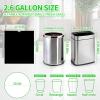 100 Count Small Drawstring Trash Bags for 2.6-Gallon (10 L) Trash Cans, Thick Pre-separated Garbage Bags,Mini Wastebasket can Liners for Bathroom Bedroom Office(Black) view 2
