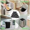 100 Count Small Drawstring Trash Bags for 4-Gallon (15 L) Trash Cans,Thick Pre-separated Garbage Bags,Mini Wastebasket can Liners for Bathroom Bedroom Office(Black) view 3