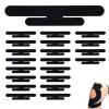 20pcs Precut Kinesiology Tape for Knees,Breathable Kinetic Sports Patch Waterproof Latex Free Athletic Muscle Tape Elastic Compression Strips Protector for Knee Support & Stability(Black, Style 2) view 1