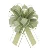 MECCANIXITY 5 Pcs 4 Inch Large Big Pull Bow Organza Gift Wrapping Bows Ribbon for Wedding Car Baskets Presents Christmas Bow, Green view 1