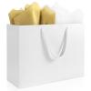 Ethhqu 3 Pack Extra Large White Gift Bags with Handles, 16x6x12 Inches - Includes 6 Tissue Papers for Birthday, Wedding, Shopping Business, Thanksgiving, Christmas&Holiday (White Extra Large-3 Pcs) view 1