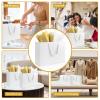 Ethhqu 3 Pack Extra Large White Gift Bags with Handles, 16x6x12 Inches - Includes 6 Tissue Papers for Birthday, Wedding, Shopping Business, Thanksgiving, Christmas&Holiday (White Extra Large-3 Pcs) view 4