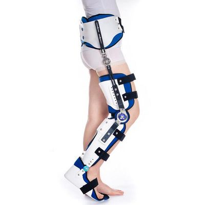 HCZKIUJ Post-Op Hip Ankle Foot Knee Brace Hinged Hip Stabiliser Correor Support Brace Adjustable Thigh Knee Ankle Foot Orthosis (Left S/35 41Cm)