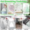 4 Gallon 100PCS Small Drawstring Trash Bags, Floral Printed Design,Thick Pre-separated Garbage Bags Mini Wastebasket can Liners for Bathroom Bedroom Office view 4