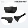 Comfortable Black Eye Mask for Sleeping, Adjustable Pu Leather Strap, Soft and, Ideal for Eye Care view 2