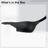 Comfortable Black Eye Mask for Sleeping, Adjustable Pu Leather Strap, Soft and, Ideal for Eye Care view 3