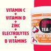 Advanced x Kung Fu Tea Hydration Powder + Immunity Support | Electrolyte Drink Mix with Vitamin C, Zinc, Vitamin D | Zero Sugar, Keto Friendly - (30 Servings, Peach Oolong) view 2