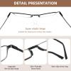 VEQINIKA Folding Reading Glasses with Case Lightweight Blue Light Readers for Men & Women, Upgraded Hinges and Adjustable Nose Pads, Pocket-Size Design for Everyday Use (Gray&Black, 2.25, x) view 4