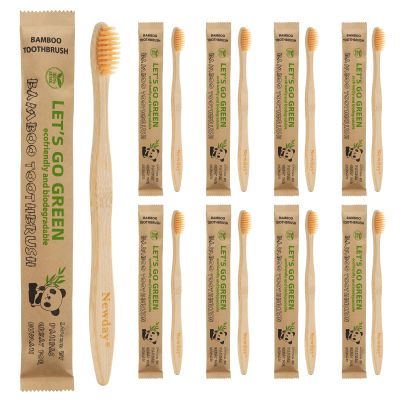 100 Pack Bamboo Toothbrushes Bulk, Individually Wrapped, BPA Free Soft Bristles Toothbrush for Adults, ECO Friendly Toothbrushes for Home Hotel Trips Travel Disposable Toothbrsuh (Primals Toothbrush)