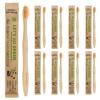 100 Pack Bamboo Toothbrushes Bulk, Individually Wrapped, BPA Free Soft Bristles Toothbrush for Adults, ECO Friendly Toothbrushes for Home Hotel Trips Travel Disposable Toothbrsuh (Primals Toothbrush) view 1