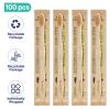 100 Pack Bamboo Toothbrushes Bulk, Individually Wrapped, BPA Free Soft Bristles Toothbrush for Adults, ECO Friendly Toothbrushes for Home Hotel Trips Travel Disposable Toothbrsuh (Primals Toothbrush) view 4