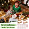 4pcs Christmas Surprise Money Pull Pouch,christmas Cracker Money Holder,Cash Storage Decoration,Crackers Candy Coin Boxes For Home Living Rooms Holiday Events Festivals Celebrations, 20x10x1cm view 2