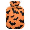 Halloween Bat Black and Orange Travel hot Water Bottle with Soft Cover, 2L Water Bag for Hot and Cold Therapies, Period Cramps view 1