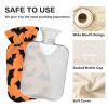 Halloween Bat Black and Orange Travel hot Water Bottle with Soft Cover, 2L Water Bag for Hot and Cold Therapies, Period Cramps view 4