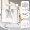 PASEOTA 10 Set Medium Gift Bags with Handles (White Silver, 12.6x9.8x4.3In) view 2