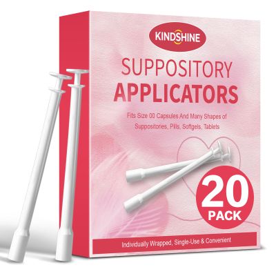 Kindshine 20 Pcs Disposable Suppository Applicators for Women