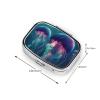 Color Jellyfish Pill Box 2 Compartment Round Metal Pill Case for Purse & Pocket, Portable Medicine Organizer Travel Pillbox Daily Pill Container Holder to Hold Vitamins, Fish Oil view 4