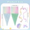 Hsqqdc Sweet Cone Bags 2pcs Colorful Candy Gift Bags Ice Cream Cone Shape Snacks Wrapping with Ribbon Party Favor Bag for Birthday Party view 3